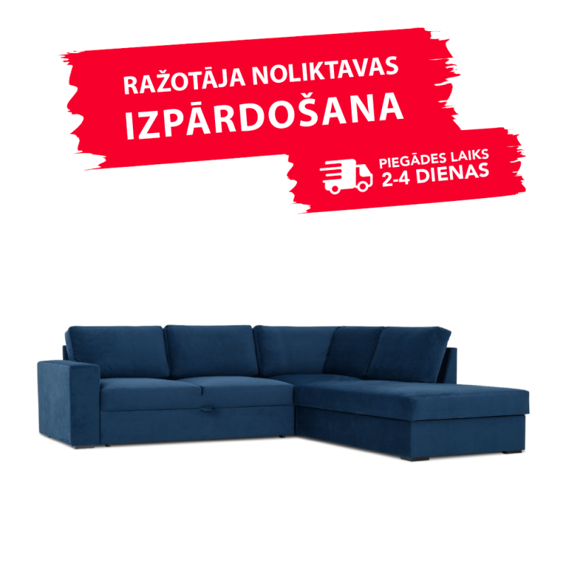 Diivan MODERN SLEEPING (Parem avatud nurga, väljatõmmatav)(Tumehall)